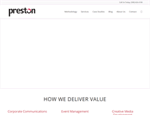 Tablet Screenshot of prestonproductions.com